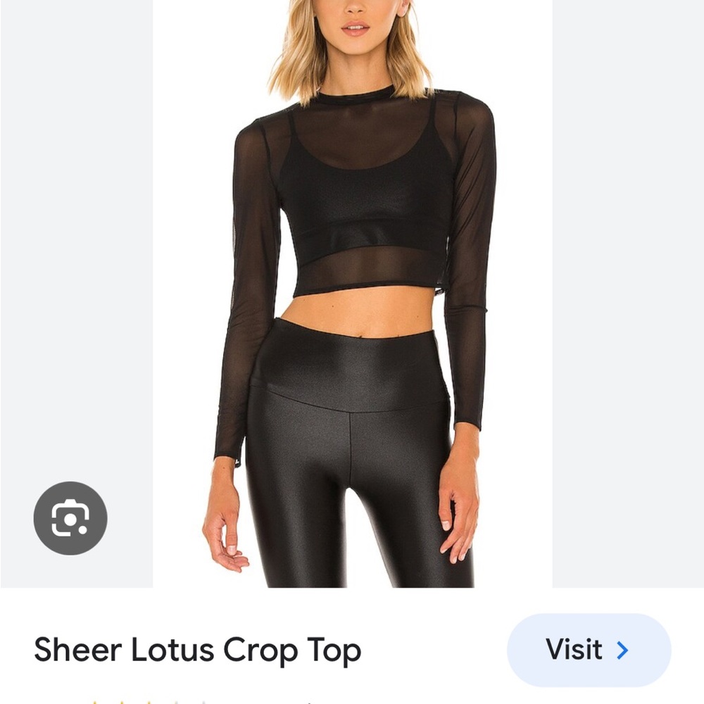 Onzie Sheer Long Sleeve Crop Top